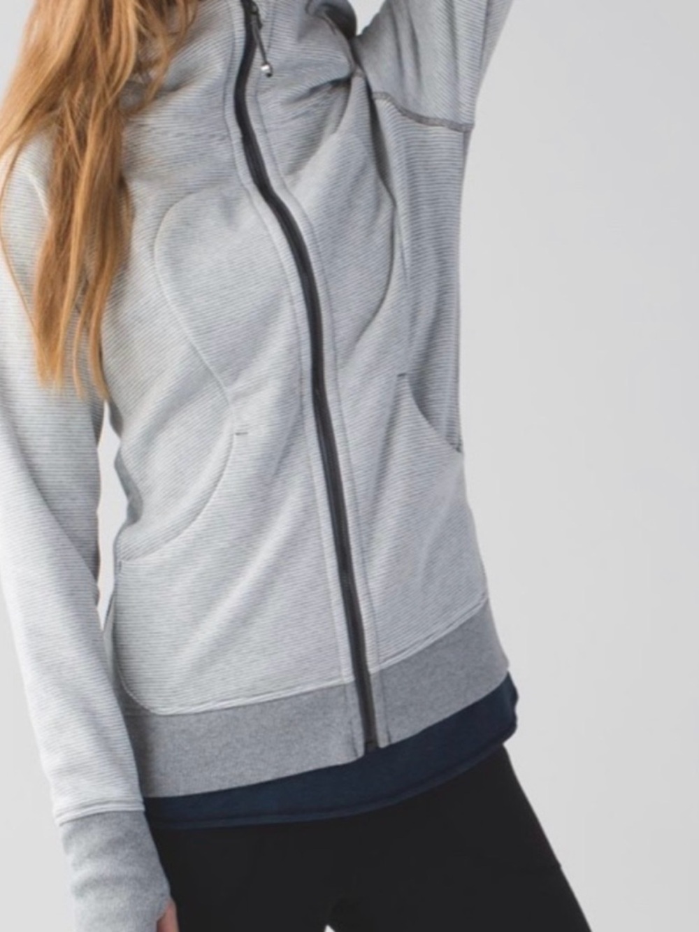lululemon Scuba Heather Gray Full-Zip Hooded Jacket